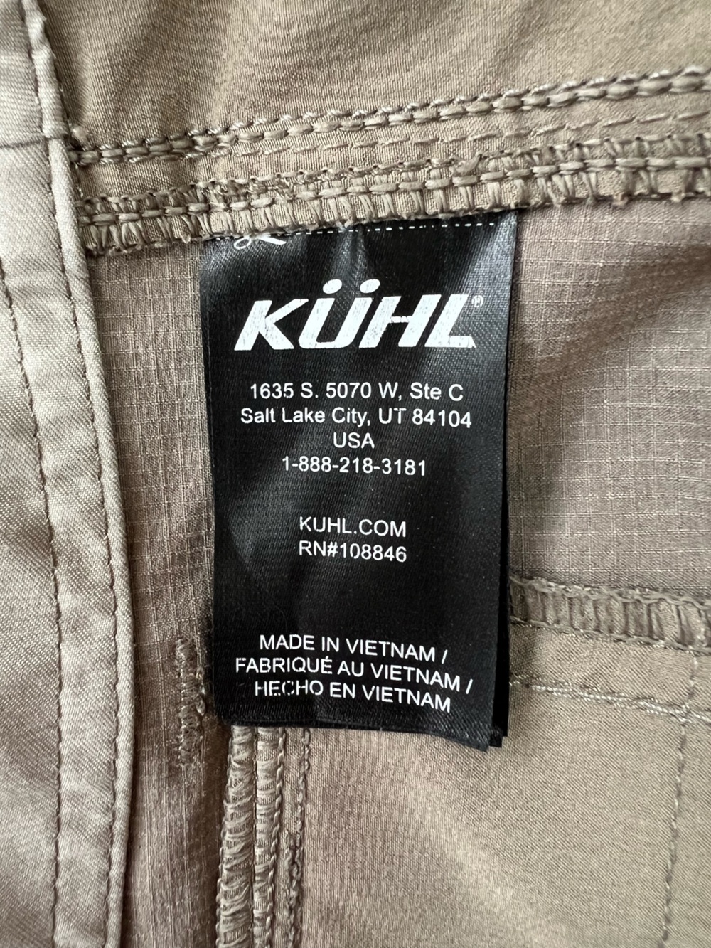 KÜHL SILENCR Technical Performance Lightweight Hiking Full Pant Khaki, 36x32 - Picture 11 of 15